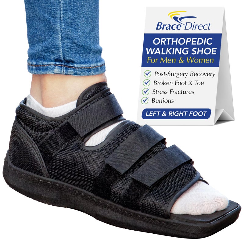 Brace Direct Post-Op Shoe L3260 - Adjustable Orthopedic Walking Shoe for Broken Foot & Toe, Stress Fractures, Bunions, Post-Surgery Recovery, Left or Right Foot, Men XL (US Shoe Size 14-16/31 cm) - Image 1